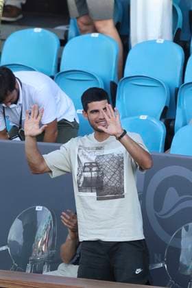Brazilian Jockey Club Tennis player Carlos Alcaraz (ESP) watches the match between Francisco Cerundolo (ARG) and Sebastian Baez (ARG), in the semi-final of the Rio Open 2024, at the Brazilian Jockey Club, this Saturday, 24. 30761 (Daniel Castelo Branco SPP) Copyright: xDanielxCasteloxBrancox xSPPx spp-en-DaCaBr-DANI6197