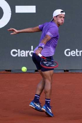24th February 2024: Jockey Club, Brasileiro, Brazil: Rio Open Tennis tournament, semi-finals; Sebastian Baez (ARG) versus Francisco Cerundolo (ARG)  ActionPlus12611872 DanielxCasteloxBranco