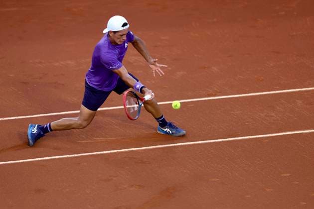 24th February 2024: Jockey Club, Brasileiro, Brazil: Rio Open Tennis tournament, semi-finals; Sebastian Baez (ARG) versus Francisco Cerundolo (ARG)  ActionPlus12611876 DanielxCasteloxBranco