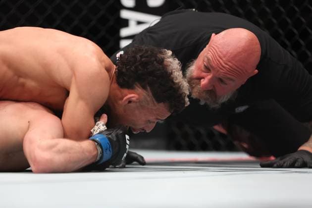 February 24, 2024, Mexico City, Distrito Federal, Mexico: Ronaldo Rodriguez and Denys Bondar fight in the 3-round Flyweight bout at the Arena CDMX for UFC Fight Night - Mexico City on February 24, 2024 in Mexico City, Distrito Federal, Mexico. ( AG Fight) Mexico City Mexico - ZUMAp175 20240224_zsa_p175_287 Copyright: xAlejandroxSalazarx