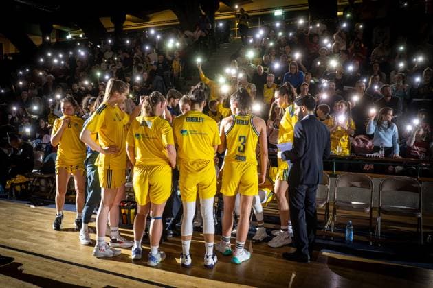 Basketball Berlin 24 02 2024 Season 2023 2024 1 Bundesliga DBBL Alba Berlin Saarlouis Royals Team Alba