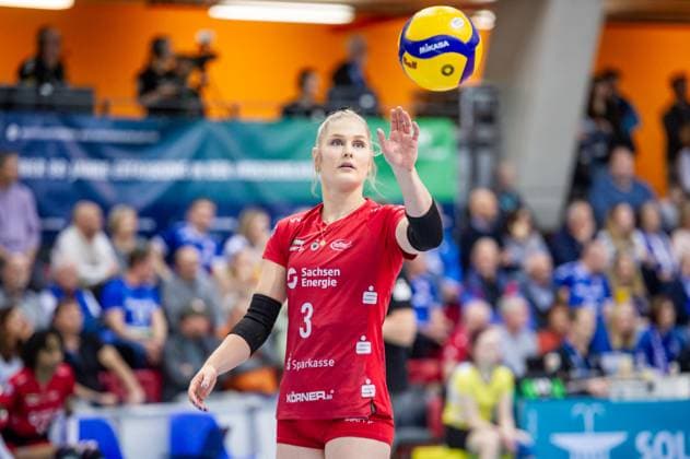 Hester Jasper Dresdner SC, 03 Allianz MTV Stuttgart Dresdner SC, Sport, Volleyball Bundesliga, Frauen, VBL, Saison 2023 24, 25 02 2024, Stuttgart SCHARRena , DEU Allianz MTV Stuttgart Dresdner SC, Sport, Volleyball Bundesliga, Frauen, VBL, Saison 2023 24, 25 02 2024, Stuttgart SCHARRena , DEU Stuttgart Copyright: xSandyxDinkelackerx EP_SDR