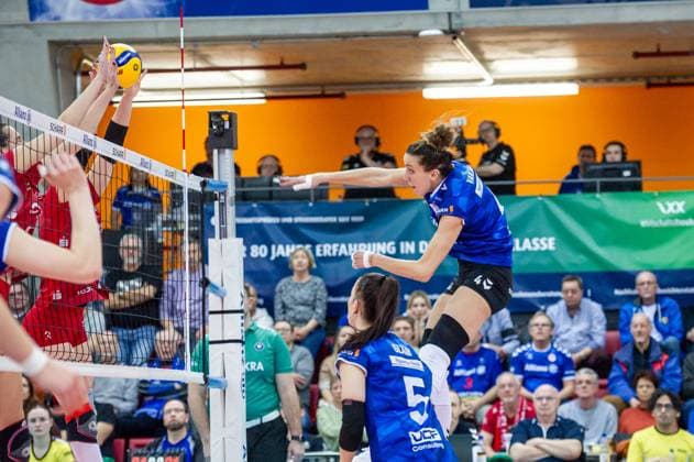 Ivana Vanjak Allianz MTV Stuttgart, 04 Allianz MTV Stuttgart Dresdner SC, Sport, Volleyball Bundesliga, Frauen, VBL, Saison 2023 24, 25 02 2024, Stuttgart SCHARRena , DEU Allianz MTV Stuttgart Dresdner SC, Sport, Volleyball Bundesliga, Frauen, VBL, Saison 2023 24, 25 02 2024, Stuttgart SCHARRena , DEU Stuttgart Copyright: xSandyxDinkelackerx EP_SDR