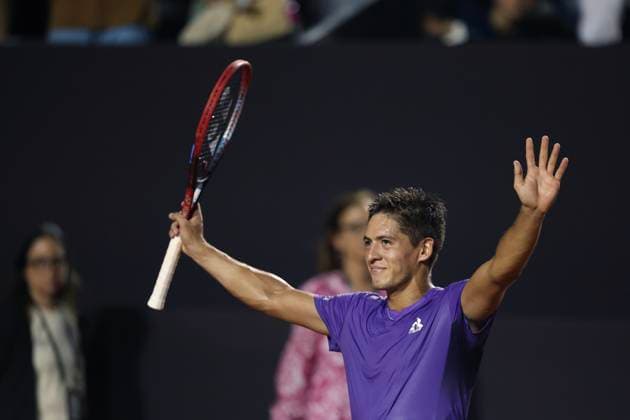 Jockey Club Brasileiro Sebastian Baez (ARG), celebrates the title of the Rio Open 2024 after facing Mariano Navone (ARG), in the final of the Rio Open 2024, at the Jockey Club Brasileiro, this Sunday, 25. 30761 (Daniel Castelo Branco SPP) Copyright: xDanielxCasteloxBrancox xSPPx spp-en-DaCaBr-DANI0639