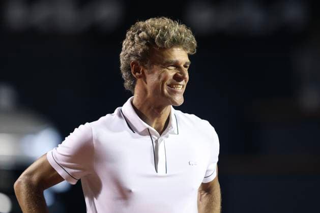 Jockey Club Brasileiro Former tennis player Guga Kuerten, congratulates champion Sebastian Baez (ARG), after the final of the Rio Open 2024 between Sebastian Baez (ARG) and Mariano Navone (ARG), at the Jockey Club Brasileiro, this Sunday, 25. 30761 (Daniel Castelo Branco SPP) Copyright: xDanielxCasteloxBrancox xSPPx spp-en-DaCaBr-DANI0894