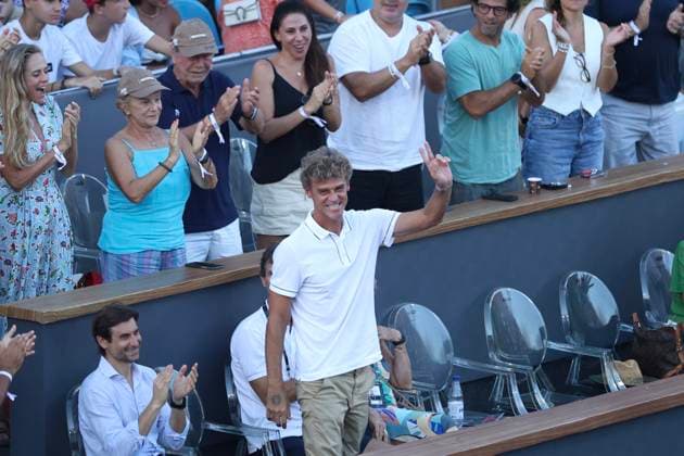 Brazilian Jockey Club Former tennis player Gustavo Kuerten, watches the Rio Open 2024 Final between Sebastian Baez (ARG) and Mariano Navone (ARG), at the Brazilian Jockey Club, this Sunday 25. 30761 (Daniel Castelo Branco SPP) Copyright: xDanielxCasteloxBrancox xSPPx spp-en-DaCaBr-DANI8711