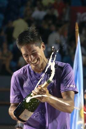 Jockey Club Brasileiro Sebastian Baez (ARG), celebrates the title of the Rio Open 2024 after facing Mariano Navone (ARG), in the final of the Rio Open 2024, at the Jockey Club Brasileiro, this Sunday, 25. 30761 (Daniel Castelo Branco SPP) Copyright: xDanielxCasteloxBrancox xSPPx spp-en-DaCaBr-DANL1839