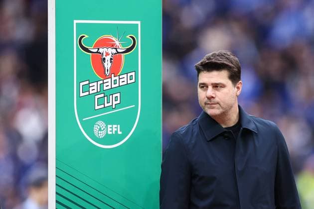 Chelsea gegen Liverpool 25. Februar 2024, London Carabao-Cup-Finale Chelsea gegen Liverpool Chelsea-Trainer Mauricio Pochettino Foto Jacques Feeney Abseits London UK  Copyright: xJacquesxFeeneyx xOffsidexOffside