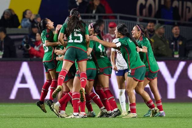 RECORD DATE NOT STATED Concacaf W Gold Cup 2024 United States 0-2 Mexico Mayra Pelayo celebrate her goal 0-2 of Mexico during the Group stage, Group A match between United States (USA) and Mexico (Mexico national team, Nationalteam as part of the Concacaf Womens Gold Cup 2024, at Dignity Health Sports Park Stadium on February 26, 2024 in Carson California, United States. CARSON LOS ANGELES CALIFORNIA UNITED STATES  Copyright: xDavidxLeahx 20240226232011_CWGC_2024_GA_USA_MEX_PELAYO221