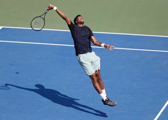 Gael Monfils FRA , Dubai Duty Free Tennis Championships, Dubai, U A E Tennis Dubai Tennis Championships 2024 ATP Dubai Duty Free Tennis Stadium Dubai United Arab Emirates 27 February 2024 Copyright: xJuergenxHasenkopfx