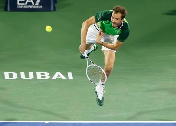 Daniil Medvedev, Dubai Duty Free Tennis Championships, Dubai, U A E Tennis Dubai Tennis Championships 2024 ATP Dubai Duty Free Tennis Stadium Dubai United Arab Emirates 27 February 2024 Copyright: xJuergenxHasenkopfx