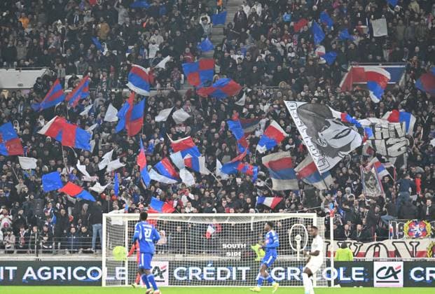 Supporters (lyon) FOOTBALL: Olympique Lyonnais vs Racing Club de Strasbourg Alsace - 1 4 Coupe de France - 27 02 2024 FredericChambert Panoramic 