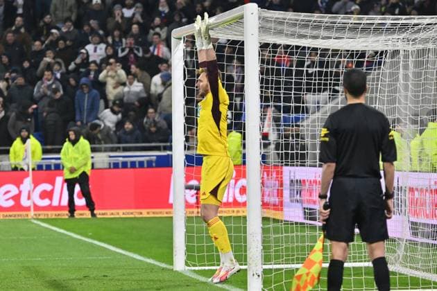 Lucas Perrin (lyon) FOOTBALL: Olympique Lyonnais vs Racing Club de Strasbourg Alsace - 1 4 Coupe de France - 27 02 2024 FredericChambert Panoramic 