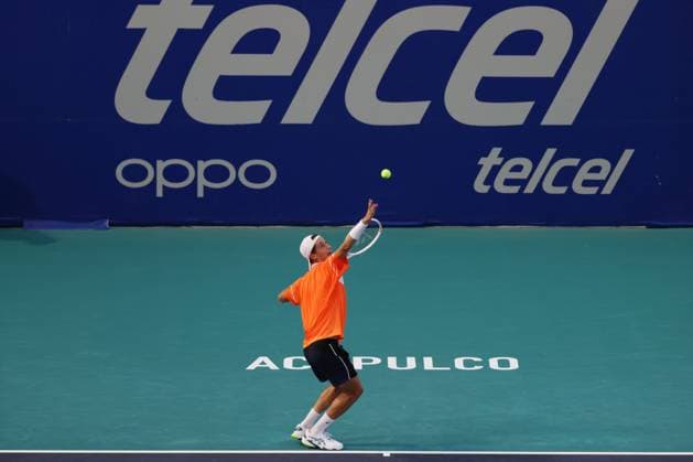(240228) -- ACAPULCO, Feb. 28, 2024 -- Terence Atmane of France serves during the men s singles first round match against Dominik Koepfer of Germany at the 2024 ATP, Tennis Herren Mexican Open tennis tournament in Acapulco, Mexico, Feb. 27, 2024. ) (SP)MEXICO-ACAPULCO-TENNIS-ATP-MEXICAN OPEN LixMengxin 