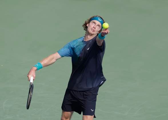 Andrey Rublev, Dubai Duty Free Tennis Championships, Dubai, U A E Tennis Dubai Tennis Championships 2024 ATP Dubai Duty Free Tennis Stadium Dubai United Arab Emirates 28 February 2024 Copyright: xJuergenxHasenkopfx
