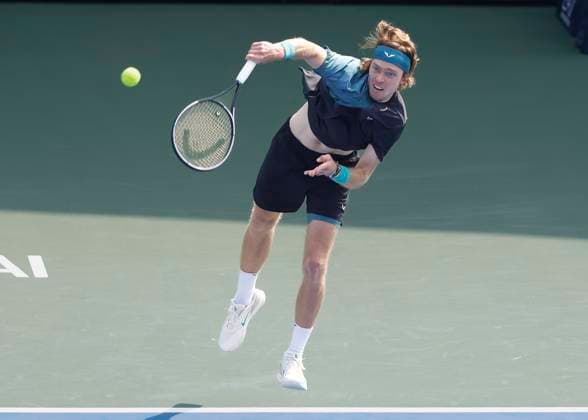 Andrey Rublev, Dubai Duty Free Tennis Championships, Dubai, U A E Tennis Dubai Tennis Championships 2024 ATP Dubai Duty Free Tennis Stadium Dubai United Arab Emirates 28 February 2024 Copyright: xJuergenxHasenkopfx