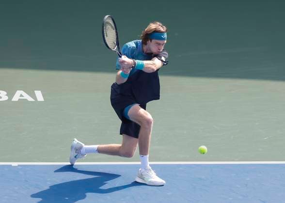 Andrey Rublev, Dubai Duty Free Tennis Championships, Dubai, U A E Tennis Dubai Tennis Championships 2024 ATP Dubai Duty Free Tennis Stadium Dubai United Arab Emirates 28 February 2024 Copyright: xJuergenxHasenkopfx