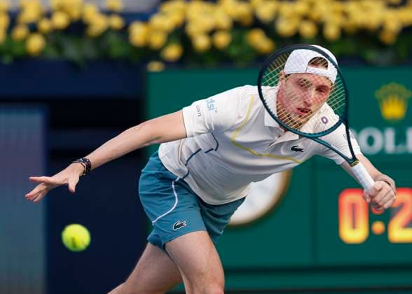 Ugo Humbert, Dubai Duty Free Tennis Championships, Dubai, U A E Tennis Dubai Tennis Championships 2024 ATP Dubai Duty Free Tennis Stadium Dubai United Arab Emirates 28 February 2024 Copyright: xJuergenxHasenkopfx