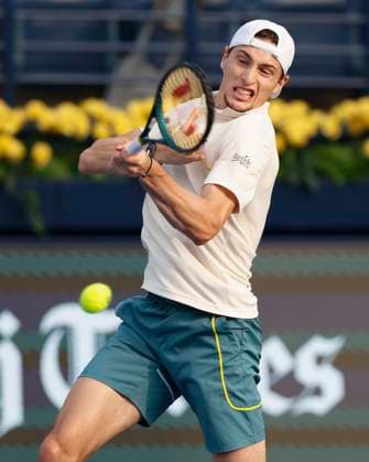 Ugo Humbert, Dubai Duty Free Tennis Championships, Dubai, U A E Tennis Dubai Tennis Championships 2024 ATP Dubai Duty Free Tennis Stadium Dubai United Arab Emirates 28 February 2024 Copyright: xJuergenxHasenkopfx