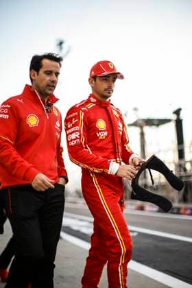 LECLERC Charles (mco), Scuderia Ferrari SF-24, portrait during the Formula 1 Gulf Air Bahrain Grand Prix 2024, 1st round of the 2024 FIA Formula One World Championship, WM, Weltmeisterschaft from February 29 to March 2, 2024 on the Bahrain International Circuit, in Sakhir, Bahrain - F1 - BAHRAIN GRAND PRIX 2024 DPPI Panoramic  240228_R01BAHRAIN__BR30773