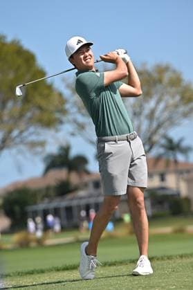 PALM BEACH GARDENS, FL - FEBRUARY 28: Brandon Wu (USA) plays in the Pro-AM golf tournament at the Cognizant Classic at PGA, Golf Herren National on February 28, 2024, in Palm Beach Gardens, Florida. (Photo by Michele Eve Sandberg Icon Sportswire) GOLF: FEB 28 PGA Cognizant Classic in The Palm Beaches EDITORIAL USE ONLY Icon24022820038