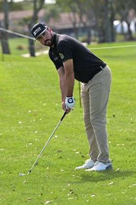 PALM BEACH GARDENS, FL - FEBRUARY 28: Marc Hubbard (USA) plays in the Pro-AM golf tournament at the Cognizant Classic at PGA, Golf Herren National on February 28, 2024, in Palm Beach Gardens, Florida. (Photo by Michele Eve Sandberg Icon Sportswire) GOLF: FEB 28 PGA Cognizant Classic in The Palm Beaches EDITORIAL USE ONLY Icon24022820042