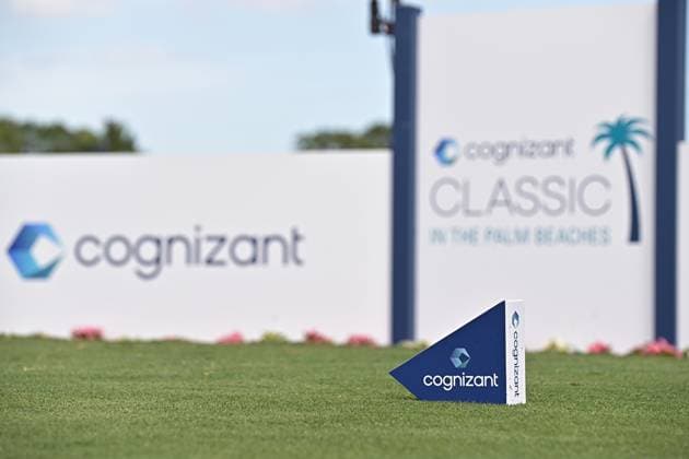 PALM BEACH GARDENS, FL - FEBRUARY 28: General view of Cognizant Classic logo, during the Pro-AM golf tournament at the Cognizant Classic at PGA, Golf Herren National on February 28, 2024, in Palm Beach Gardens, Florida. (Photo by Michele Eve Sandberg Icon Sportswire) GOLF: FEB 28 PGA Cognizant Classic in The Palm Beaches EDITORIAL USE ONLY Icon2402282008