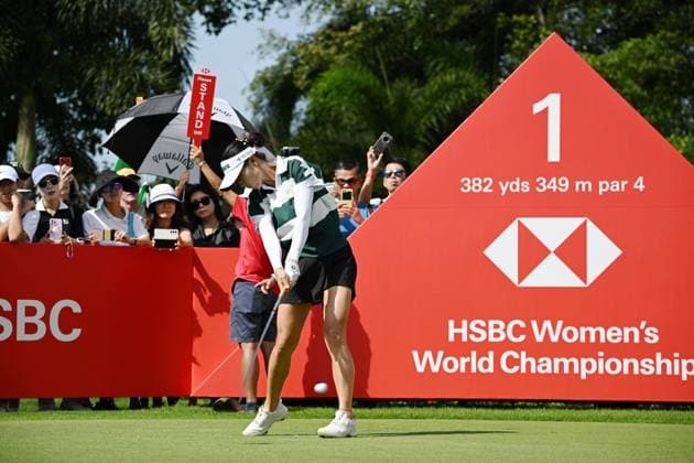 (240229) -- SINGAPORE, Feb. 29, 2024 -- Lydia Ko of New Zealand competes during the first day of the HSBC Women s World Championship, WM, Weltmeisterschaft held in Singapore s Sentosa Golf Club on Feb. 29, 2024. (Photo by Xinhua) (SP)SINGAPORE-GOLF-WOMEN S WORLD CHAMPIONSHIP ThenxChihxWey 
