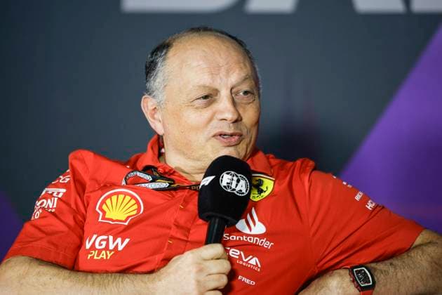 VASSEUR FrÃ dÃ ric (fra), Team Principal & General Manager of the Scuderia Ferrari, portrait press conference, PK, Pressekonferenz during the Formula 1 Gulf Air Bahrain Grand Prix 2024, 1st round of the 2024 FIA Formula One World Championship, WM, Weltmeisterschaft from February 29 to March 2, 2024 on the Bahrain International Circuit, in Sakhir, Bahrain - F1 - BAHRAIN GRAND PRIX 2024 DPPI Panoramic  240229_R01BAHRAIN__BR32392