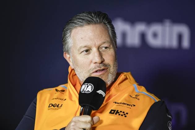 BROWN Zak (usa), CEO of of McLaren Racing, portrait press conference, PK, Pressekonferenz during the Formula 1 Gulf Air Bahrain Grand Prix 2024, 1st round of the 2024 FIA Formula One World Championship, WM, Weltmeisterschaft from February 29 to March 2, 2024 on the Bahrain International Circuit, in Sakhir, Bahrain - F1 - BAHRAIN GRAND PRIX 2024 DPPI Panoramic  240229_R01BAHRAIN__BR32414