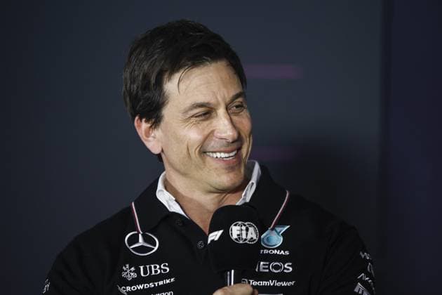 WOLFF Toto (aut), Team Principal & CEO of Mercedes AMG F1 Team, portrait press conference, PK, Pressekonferenz during the Formula 1 Gulf Air Bahrain Grand Prix 2024, 1st round of the 2024 FIA Formula One World Championship, WM, Weltmeisterschaft from February 29 to March 2, 2024 on the Bahrain International Circuit, in Sakhir, Bahrain - F1 - BAHRAIN GRAND PRIX 2024 DPPI Panoramic  240229_R01BAHRAIN__BR32475