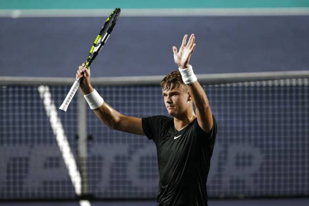 (240301) -- ACAPULCO, March 1, 2024 -- Holger Rune of Denmark reacts during the men s singles quarterfinal match between Holger Rune of Denmark and Dominik Koepfer of Germany at the 2024 ATP, Tennis Herren Mexican Open tennis tournament in Acapulco, Mexico, Feb. 29, 2024. (Photo by Xinhua) (SP)MEXICO-ACAPULCO-TENNIS-ATP-MEXICAN OPEN-QUARTERFINAL FranciscoxCanedo 