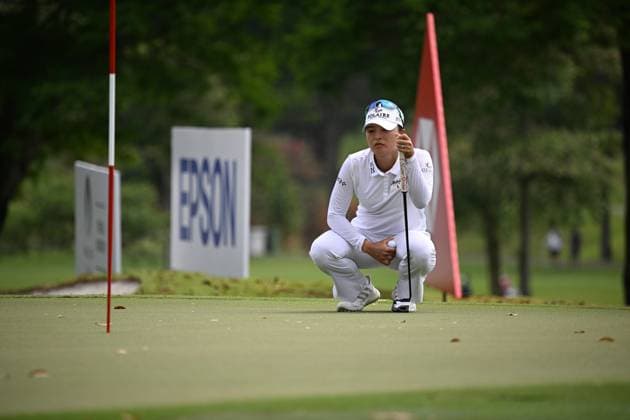 (240301) -- SINGAPORE, March 1, 2024 -- Ko Jin Young of South Korea competes during the second day of the HSBC Women s World Championship, WM, Weltmeisterschaft held in Singapore s Sentosa Golf Club on March 1, 2024. (Photo by Then Chih Wey Xinhua) (SP)SINGAPORE-GOLF-WOMEN S WORLD CHAMPIONSHIP XinxJiapo 