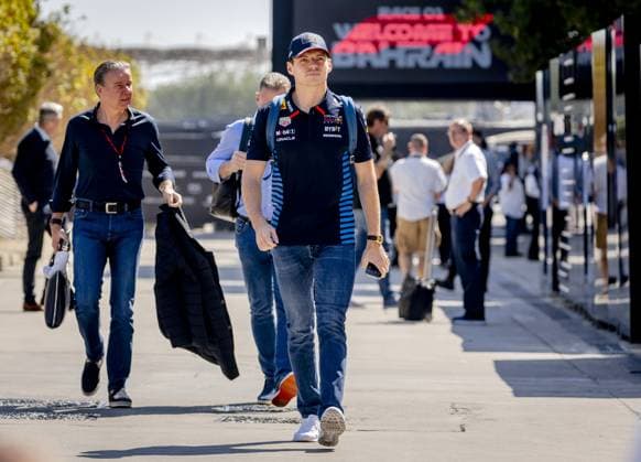 BAHRAIN - Max Verstappen (Red Bull Racing) prior to the third free practice at the Bahrain International Circuit in the Sakhir desert area prior to the Bahrain Grand Prix. ANP REMKO DE WAAL Practice 2024 2025 xVIxANPxSportx xxANPxIVx 492513364 originalFilename: 492513364.jpg