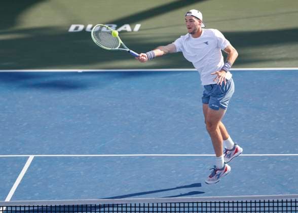 Tallon Griekspoor, Jan Lennard Struff, Mens Doubles, Dubai Duty Free Tennis Championships, Dubai, U A E Tennis Dubai Tennis Championships 2024 ATP Dubai Duty Free Tennis Stadium Dubai United Arab Emirates 1 March 2024 Copyright: xJuergenxHasenkopfx