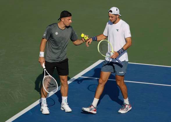 Tallon Griekspoor, Jan Lennard Struff, Mens Doubles, Dubai Duty Free Tennis Championships, Dubai, U A E Tennis Dubai Tennis Championships 2024 ATP Dubai Duty Free Tennis Stadium Dubai United Arab Emirates 1 March 2024 Copyright: xJuergenxHasenkopfx