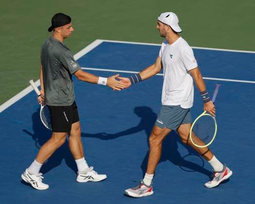 Tallon Griekspoor, Jan Lennard Struff, Mens Doubles, Dubai Duty Free Tennis Championships, Dubai, U A E Tennis Dubai Tennis Championships 2024 ATP Dubai Duty Free Tennis Stadium Dubai United Arab Emirates 1 March 2024 Copyright: xJuergenxHasenkopfx