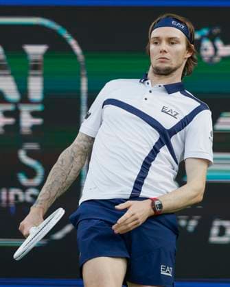 Alexander Bublik, Dubai Duty Free Tennis Championships, Dubai, U A E Tennis Dubai Tennis Championships 2024 ATP Dubai Duty Free Tennis Stadium Dubai United Arab Emirates 1 March 2024 Copyright: xJuergenxHasenkopfx