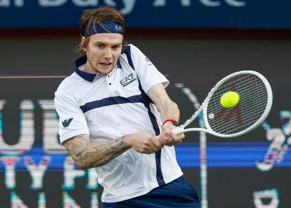 Alexander Bublik, Dubai Duty Free Tennis Championships, Dubai, U A E Tennis Dubai Tennis Championships 2024 ATP Dubai Duty Free Tennis Stadium Dubai United Arab Emirates 1 March 2024 Copyright: xJuergenxHasenkopfx