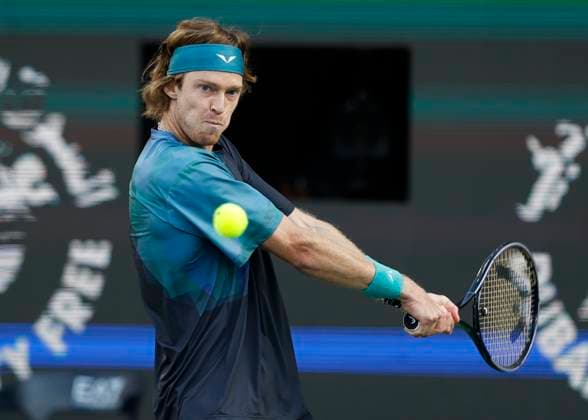 Andrey Rublev, Dubai Duty Free Tennis Championships, Dubai, U A E Tennis Dubai Tennis Championships 2024 ATP Dubai Duty Free Tennis Stadium Dubai United Arab Emirates 1 March 2024 Copyright: xJuergenxHasenkopfx