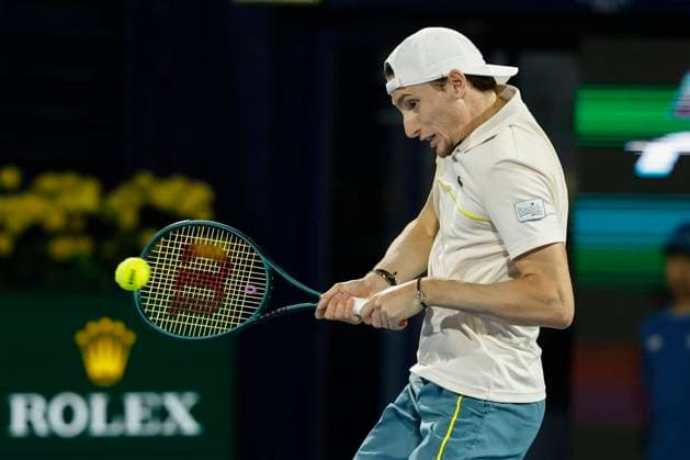 Ugo Humbert, Dubai Duty Free Tennis Championships, Dubai, U A E Tennis Dubai Tennis Championships 2024 ATP Dubai Duty Free Tennis Stadium Dubai United Arab Emirates 1 March 2024 Copyright: xJuergenxHasenkopfx