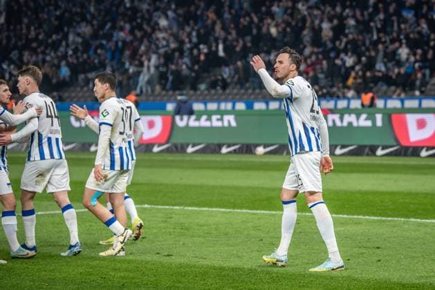 2 Soccer Bundesliga, Hertha BSC vs Holstein Kiel Berlin, 01 03 2024 Cheers for 2 0 by Haris Tabakovic Hertha BSC, 25 2 Soccer Bundesliga, Hertha BSC vs Holstein Kiel, Olympiastadion, Berlin, 01 03 2024 DFL REGULATIONS PROHIBIT ANY USE OF PHOTOGRAPHS AS IMAGE SEQUENCES AND OR QUASI VIDEO Copyright: xBEAUTIFULxSPORTS LucianoxLimax
