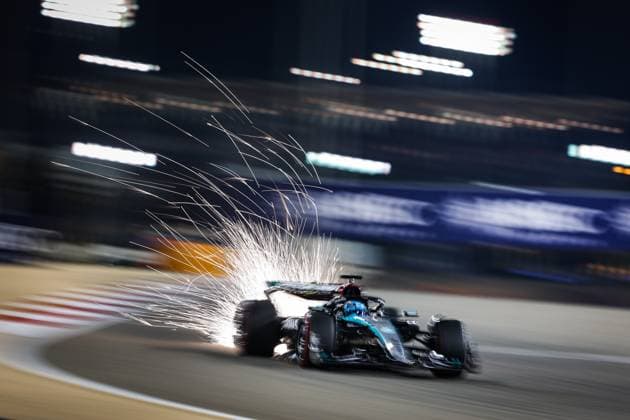 63 RUSSELL George (gbr), Mercedes AMG F1 Team W15, action during the Formula 1 Gulf Air Bahrain Grand Prix 2024, 1st round of the 2024 FIA Formula One World Championship, WM, Weltmeisterschaft from February 29 to March 2, 2024 on the Bahrain International Circuit, in Sakhir, Bahrain - F1 - BAHRAIN GRAND PRIX 2024 DPPI Panoramic  240301_R01_BAHRAIN_AV3_0082