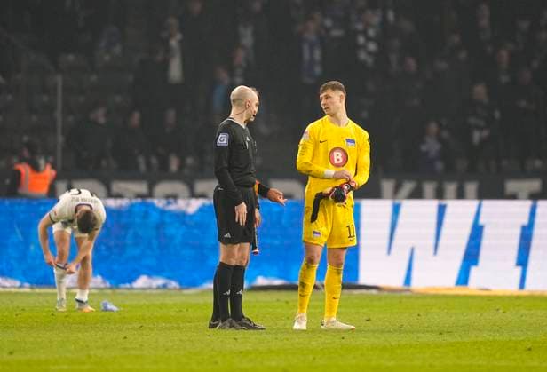 Germany, Berlin, 01 03 2024, Olympic Stadium, Hertha BSC vs Holstein Kiel 2 Bundesliga, Tjark Ernst Hertha Berlin with post game despair Berlin Olympic Stadium Berlin Germany eu-images-659