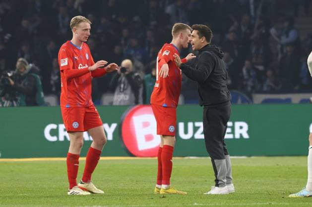 DEU, DFL, 2 FBL, Hertha BSC vs Holstein Kiel, 01 03 2024, Berliner Olympiastadion, Berlin, DEU, DFL, 2 FBL, Hertha BSC vs Holstein Kiel, im Bild Cheftrainer Marcel Rapp Holstein Kiel DFL regulations prohibit any use of Photographs as image sequences and or quasi video Foto Juergen Engler nordphoto GmbH nordphotoxGmbHx xEngler nph00076