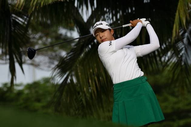 HSBC Women s World Championship, WM, Weltmeisterschaft - Round Three Mi Hyang Lee of South Korea is in action during round three of the HSBC Women s World Championship at Sentosa Golf Club in Singapore, on March 2, 2024. Singapore Singapore  Copyright: xSuhaimixAbdullahx originalFilename:abdullah-notitle240302_nphyv.jpg