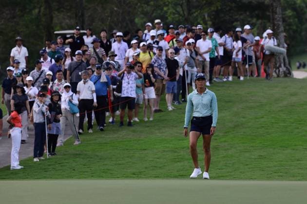 HSBC Women s World Championship, WM, Weltmeisterschaft - Round Three Celine Boutier of France is in action during round three of the HSBC Women s World Championship at Sentosa Golf Club in Singapore, on March 2, 2024. Singapore Singapore  Copyright: xSuhaimixAbdullahx originalFilename:abdullah-notitle240302_np237.jpg
