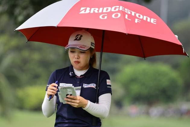 HSBC Women s World Championship, WM, Weltmeisterschaft - Round Three Ayaka Furue of Japan is in action during round three of the HSBC Women s World Championship at Sentosa Golf Club in Singapore, on March 2, 2024. Singapore Singapore  Copyright: xSuhaimixAbdullahx originalFilename:abdullah-notitle240302_npAvG.jpg