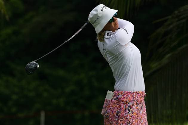 HSBC Women s World Championship, WM, Weltmeisterschaft - Round Three Madelene Sagstrom of Sweden is in action during round three of the HSBC Women s World Championship at Sentosa Golf Club in Singapore, on March 2, 2024. Singapore Singapore  Copyright: xSuhaimixAbdullahx originalFilename:abdullah-notitle240302_npJfh.jpg