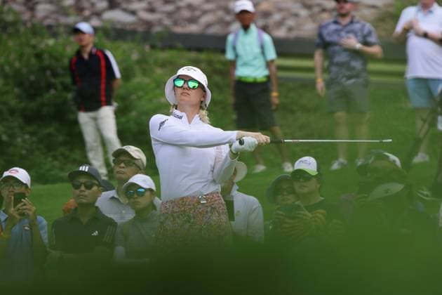 HSBC Women s World Championship, WM, Weltmeisterschaft - Round Three Madelene Sagstrom of Sweden is in action during round three of the HSBC Women s World Championship at Sentosa Golf Club in Singapore, on March 2, 2024. Singapore Singapore  Copyright: xSuhaimixAbdullahx originalFilename:abdullah-notitle240302_npmnP.jpg